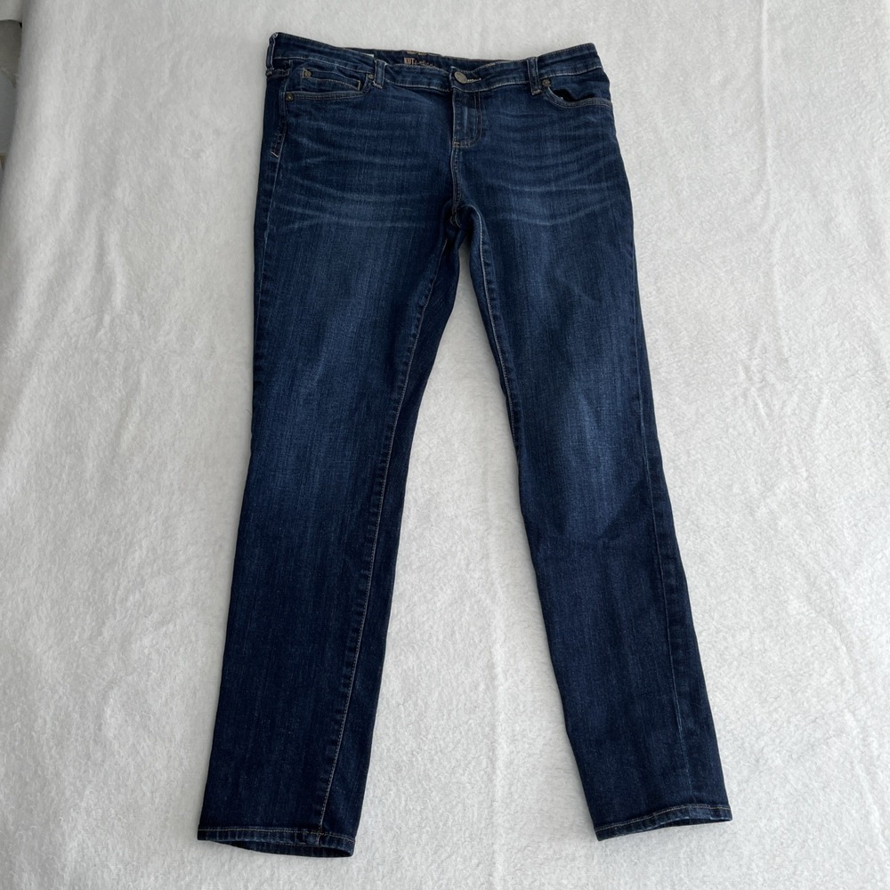 KUT from the Kloth Jeans Womens 14 Blue Wash Mia Toothpick Skinny Stretch Denim